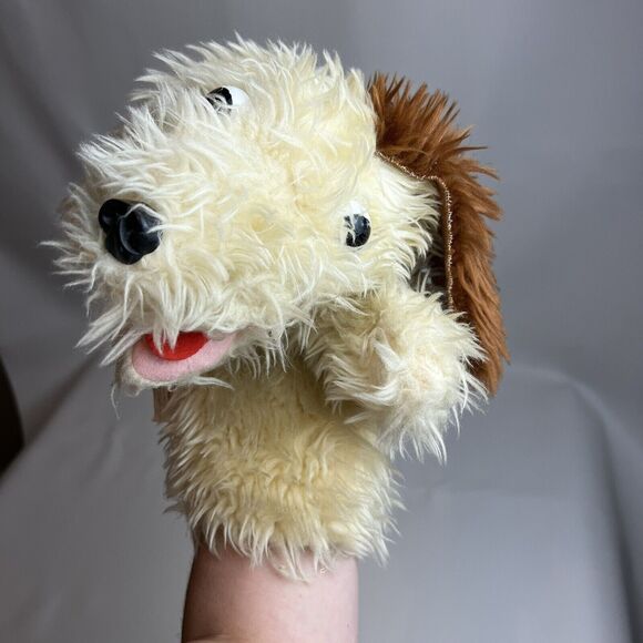POSSUM TROT Dog Hand Puppet VTG 70s White Fuzzy Education Spot Shaggy Silly 1975 - Picture 8 of 11
